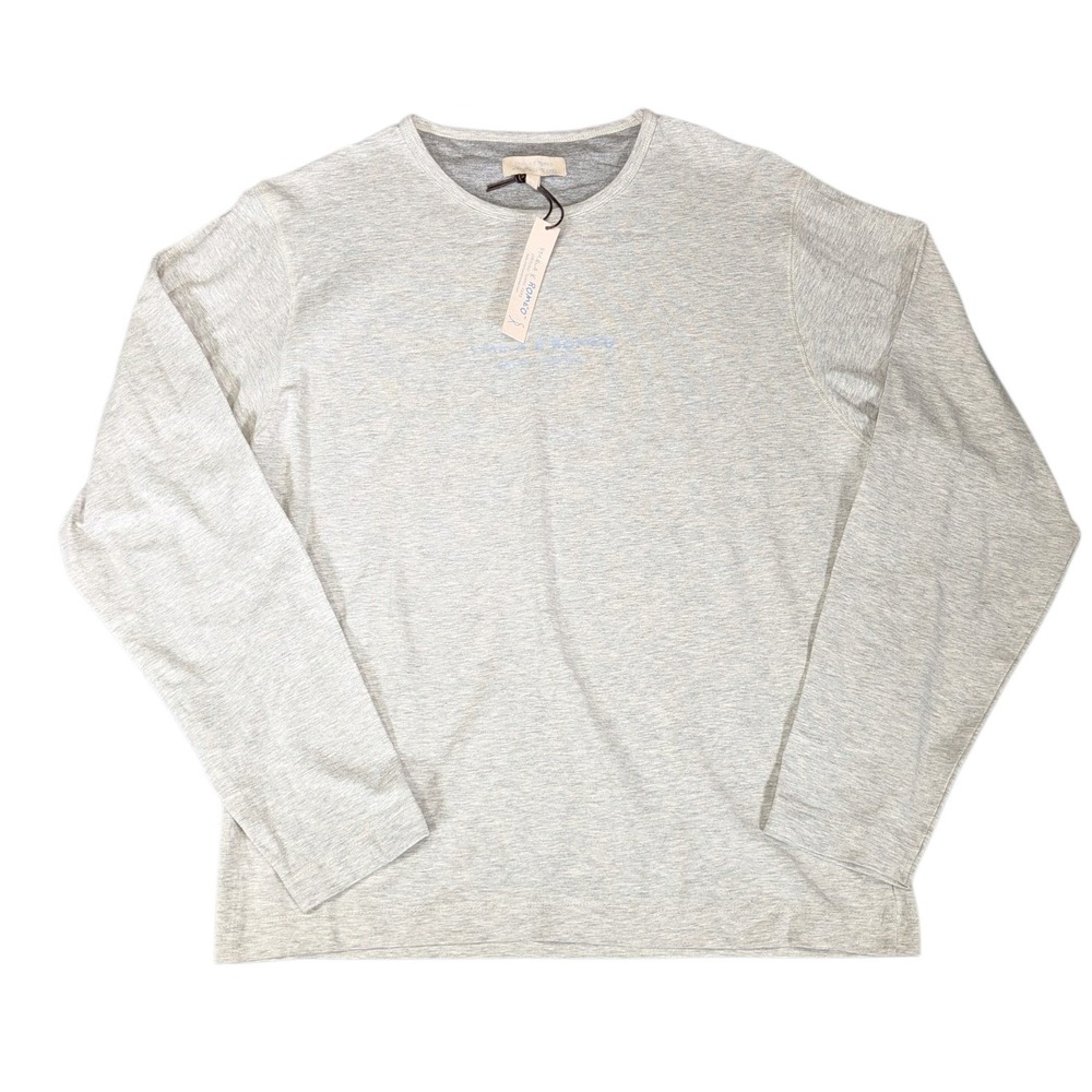 Starla & Romeo Mens Long Sleeve Grey Heather Cotton Spandex Tee Shirt Size L NWT